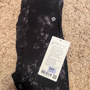 Lululemon Athletica Black Tie-Dye Leggings